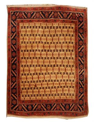 Lot 132 - A TURKISH CAMEL GROUND RUG