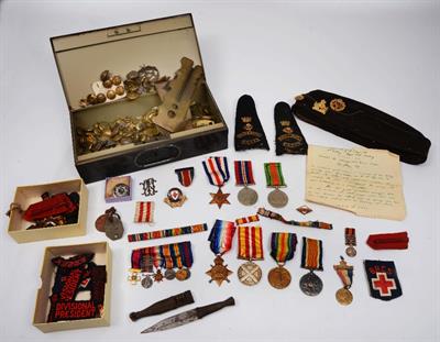 Lot 209 - WW1 CAMPAIGN MEDALS LIEUT.H.J.CLIFTON