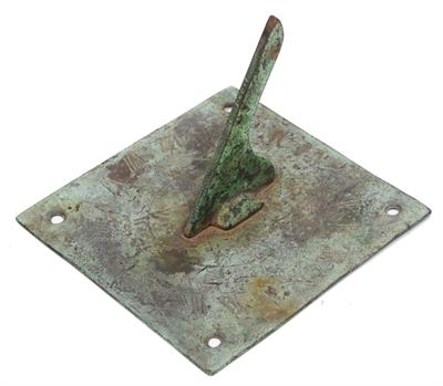 Lot 225 - A BRONZE SQUARE SUNDIAL