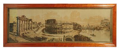 Lot 259 - AN OLD MACHINE MADE TAPESTRY OF THE COLLISEUM