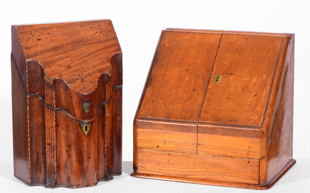 Lot 282 - A VICTORIAN OAK CORRESPONDENCE CABINET