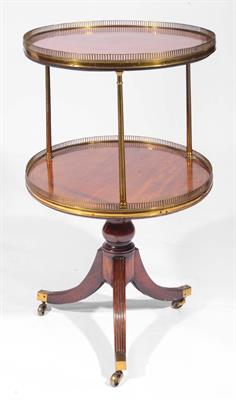 Lot 292 - A MAHOGANY TWO TIER DUMB WAITER