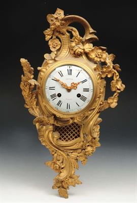 Lot 306 - A 19TH CENTURY LOUIS XVI STYLE ORMOLU CARTEL CLOCK