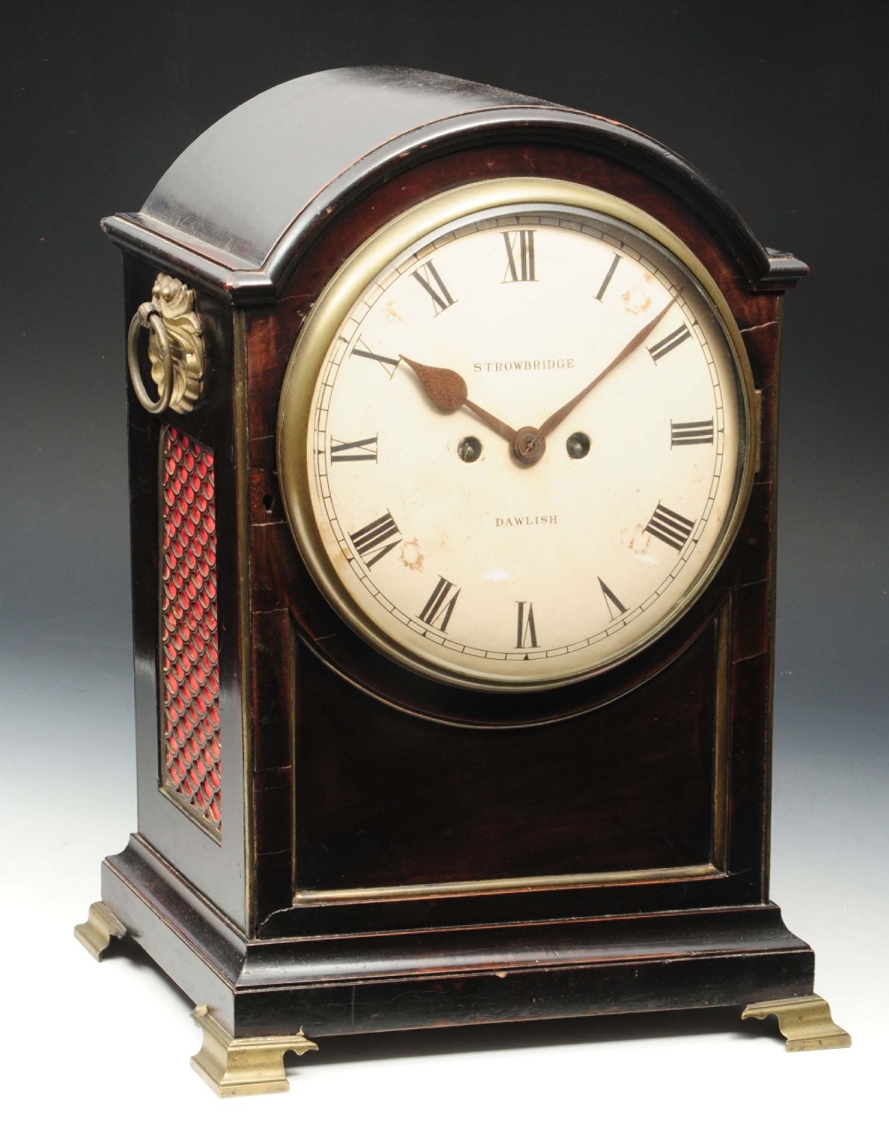 Lot 307 - A GEORGE III BRACKET CLOCK