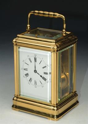 Lot 308 - A 19TH CENTURY FRENCH CARRIAGE CLOCK