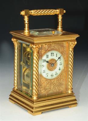 Lot 309 - A FRENCH CARRIAGE CLOCK