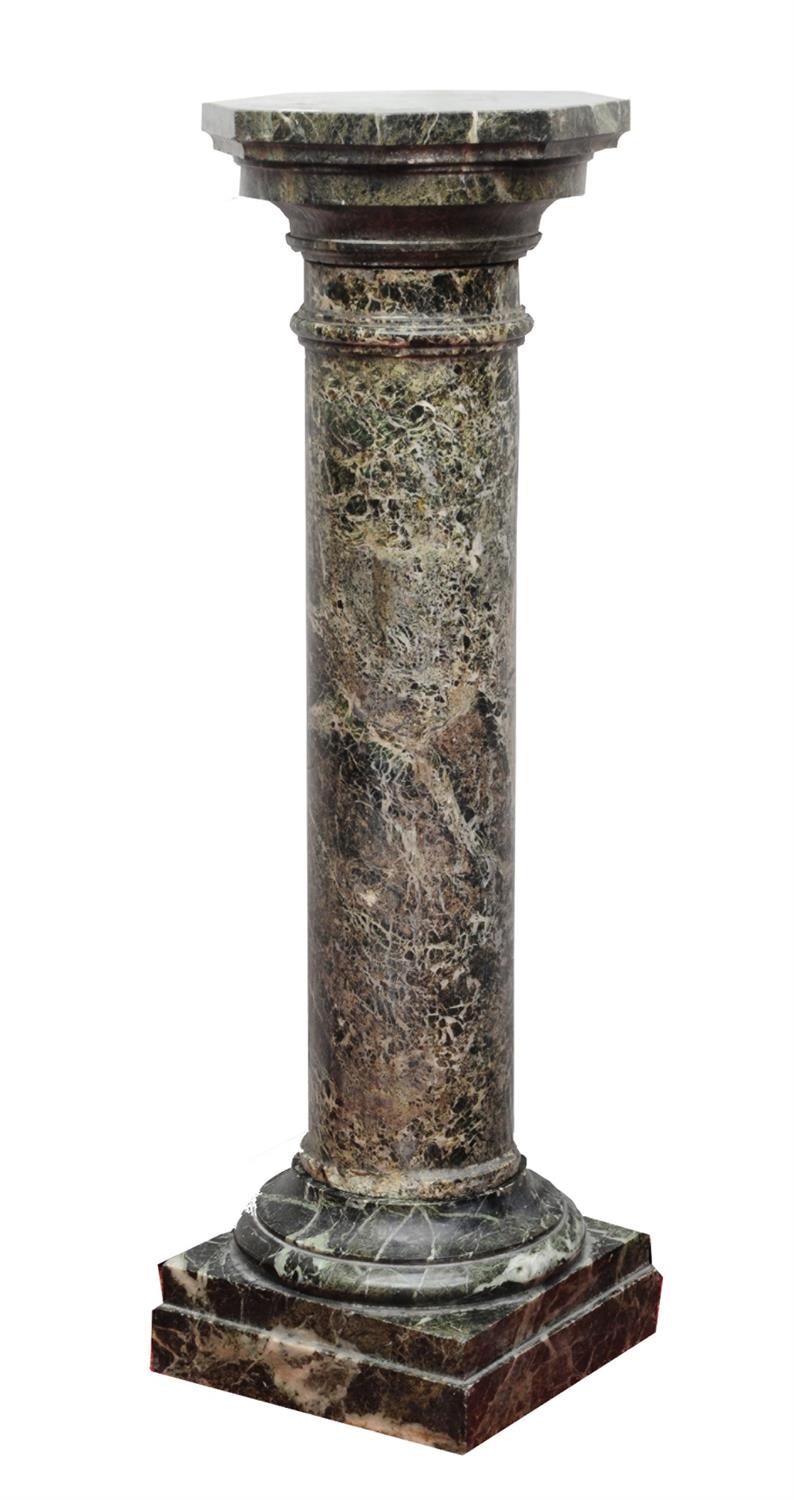 Lot 318 - AN ITALIAN SERPENTINE SCULPTURE COLUMN