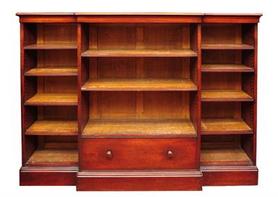 Lot 329 - A VICTORIAN MAHOGANY BREAK FRONT DWARF BOOKCASE