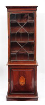 Lot 330 - AN EDWARDIAN MAHOGANY NARROW BOOKCASE