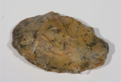 Lot 376 - A BRITISH PALEOLITHIC FLINT HAND AXE