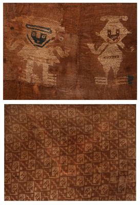 Lot 407 - TWO PRE-COLOMBIAN PERUVIAN WOOLWORK PICTURES