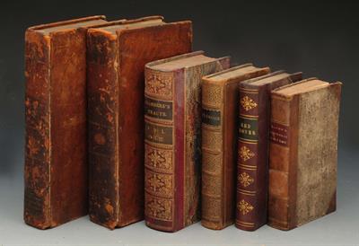 Lot 582 - Six miscellaneous Leather & 1/2 Leather bound books