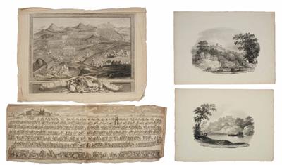 Lot 43 - A FOLIO OF MISCELLANEOUS PRINTS AND ENGRAVINGS TO INCLUDE