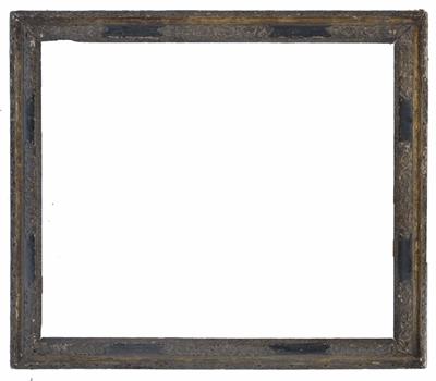 Lot 552 - A LATE 17TH/EARLY 18TH CENTURY ITALIAN EBONISED AND PARCEL GILT FRAME