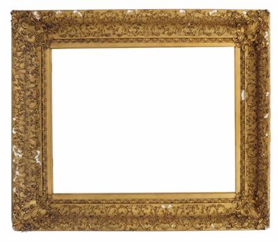 Lot 553 - A 19TH CENTURY GILT GESSO FRAME
