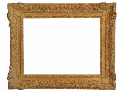 Lot 555 - AN 18TH CENTURY GILTWOOD FRAME