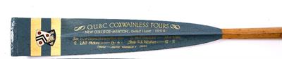 Lot 10A - A NEW COLLEGE OXFORD PAINTED COMMEMORATIVE OAR
