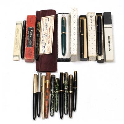 Lot 69 - A COLLECTION OF FIFTEEN FOUNTAIN PENS