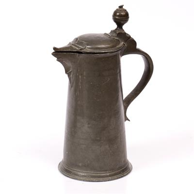 Lot 120 - AN 18TH CENTURY GERMANY PEWTER STEIN