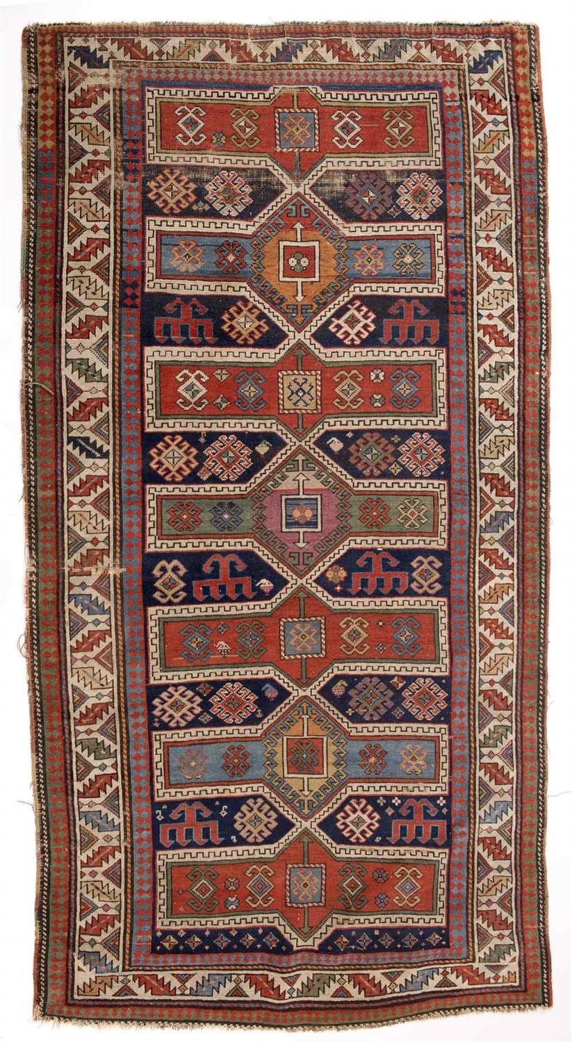 Lot 195 - AN OLD KASAK LONG RUG