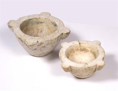 Lot 226 - TWO HEAVY STONE MORTARS