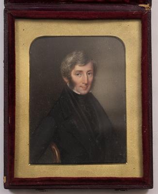 Lot 288 - A 19TH CENTURY PORTRAIT MINIATURE ON IVORY