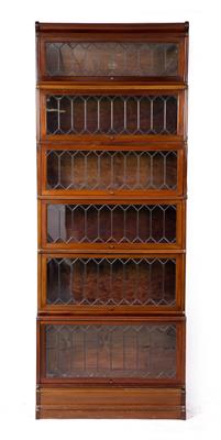 Lot 350 - A GLOBE-WERNICKE MAHOGANY VENEERED FIVE SECTIONAL BOOKCASE