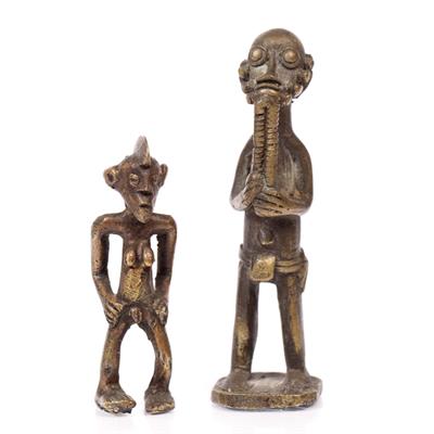 Lot 430 - TWO WEST AFRICAN METAL FIGURES