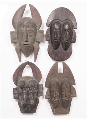 Lot 464 - AFRICAN IGBO TRIBE HEAD MASKS