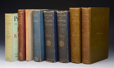 Lot 568 - A collection of JOHN RUSKIN biographical titles. 2x 2 volume sets