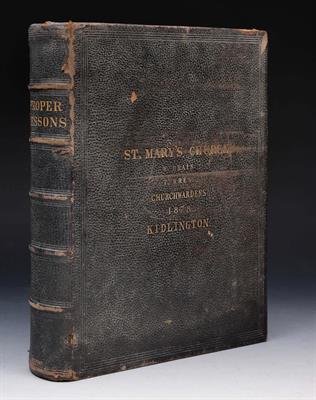 Lot 668 - The PROPER LESSONS for Sundays and Holy days. Oxford Universtity Press. from Kidlington Church 1878.