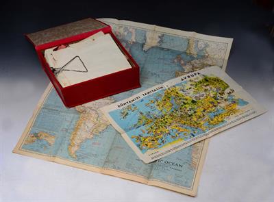 Lot 724 - A box file of of circa 1930s Folding Maps. Britain and many other countries. 32