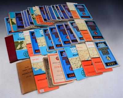 Lot 726 - A selection of folding TOURING MAPS of Great Britain. 37 maps mainly 1950s