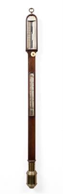 Lot 28 - A VICTORIAN ROSEWOOD STICK BAROMETER