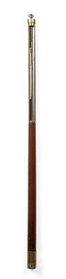 Lot 30 - A 19TH CENTURY MAHOGANY PORTABLE MOUNTAIN BAROMETER