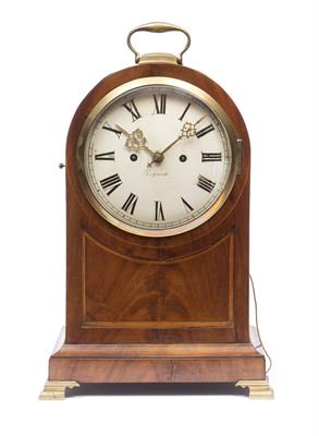 Lot 49 - A 19TH CENTURY MAHOGANY BRACKET OR TABLE CLOCK