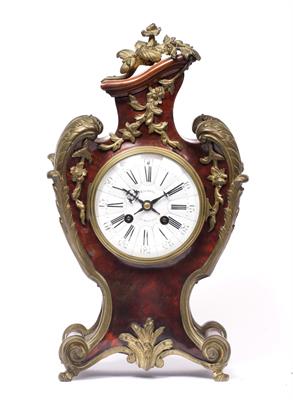 Lot 84 - A 19TH CENTURY FRENCH ROCOCO STYLE MANTEL CLOCK