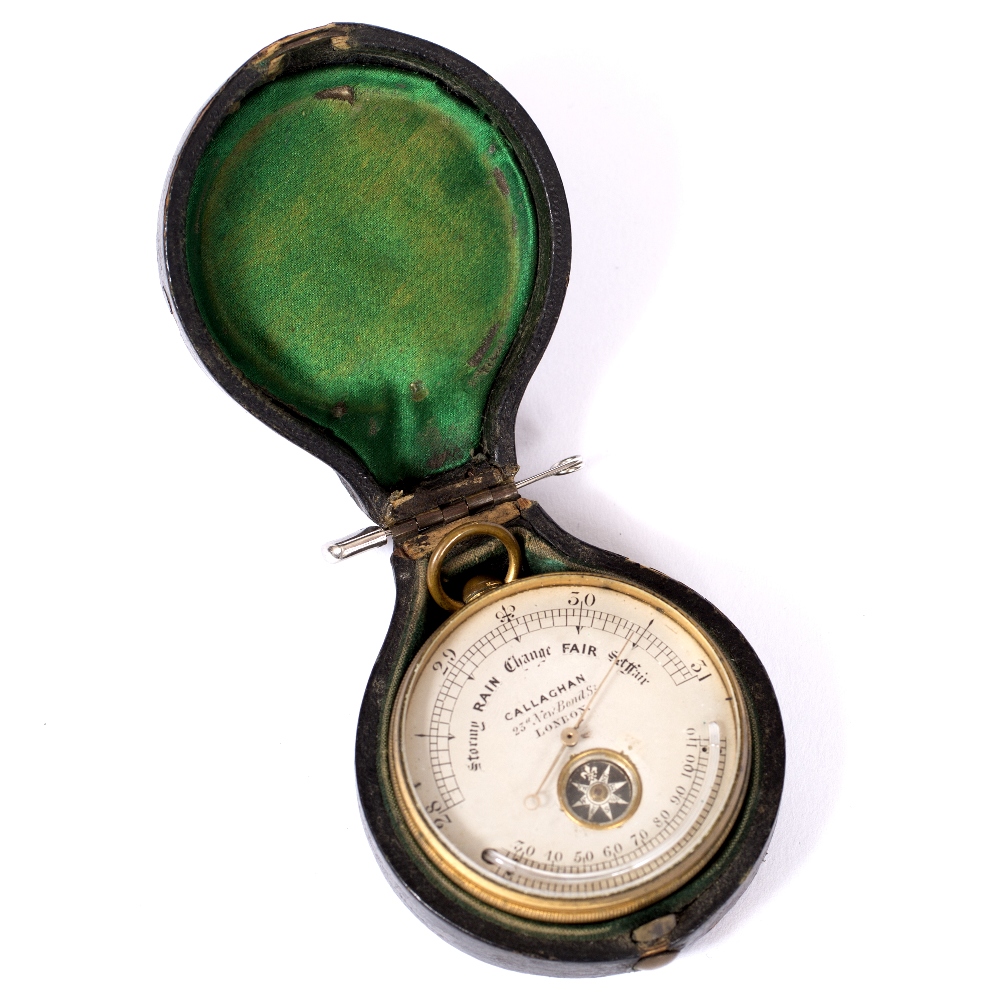 Lot 97 - A VICTORIAN POCKET BAROMETER