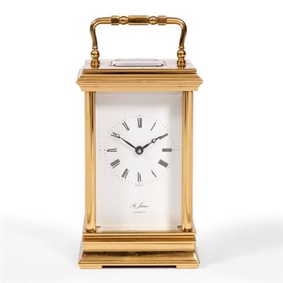 Lot 106 - A MODERN ENGLISH CARRIAGE TIMEPIECE