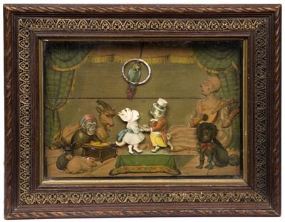 Lot 117 - A LATE 19TH CENTURY CONTINENTAL MUSICAL AUTOMATON PICTURE