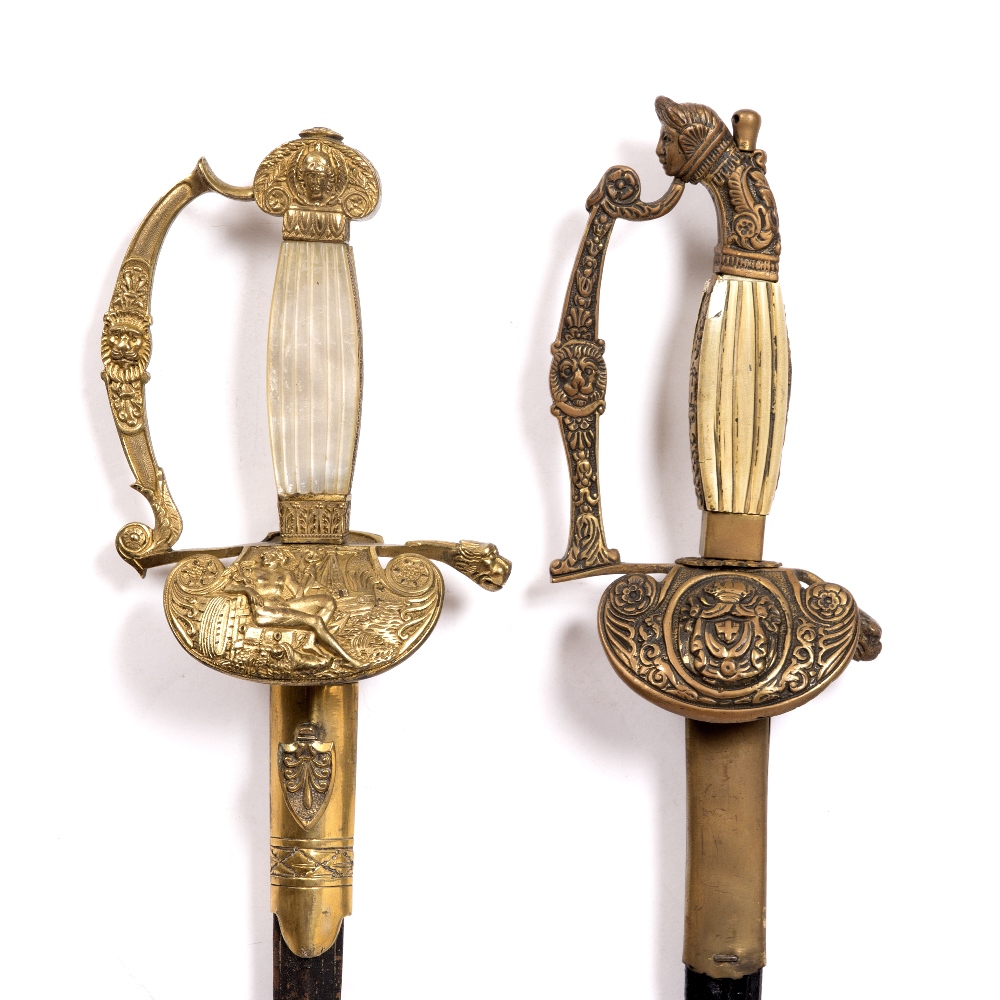 Lot 140 - TWO 19TH CENTURY CONTINENTAL DRESS SWORDS