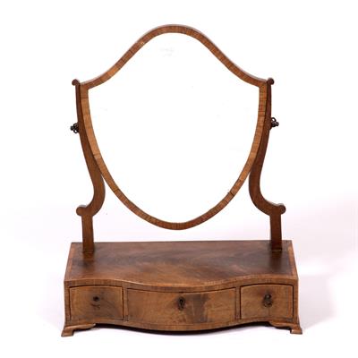 Lot 178 - A 19TH CENTURY MAHOGANY AND CROSSBANDED TOILET MIRROR