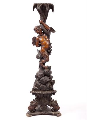 Lot 188 - A 19TH CENTURY CONTINENTAL CARVED WOOD TORCHERE