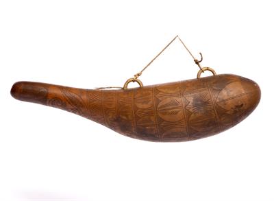 Lot 207 - A SCRATCH CARVED GOURD