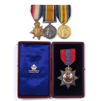 Lot 244 - A GROUP OF THREE WWI MEDALS