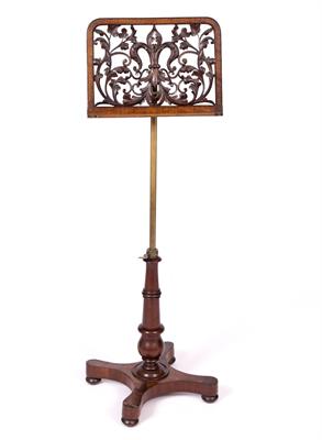 Lot 271 - A VICTORIAN MAHOGANY MUSIC STAND