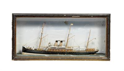 Lot 56 - A LATE 19TH OR EARLY 20TH CENTURY SCRATCH BUILT MODEL OF A SAIL AND STEAM POWERED SHIP 'DARWIN' with