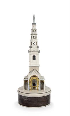 Lot 66 - A PLASTER MODEL OF ST. BRIDES CHURCH STEEPLE by Timothy Richards