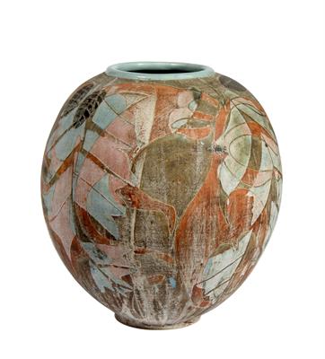 Lot 155 - A LARGE CONTEMPORARY OVOID VASE