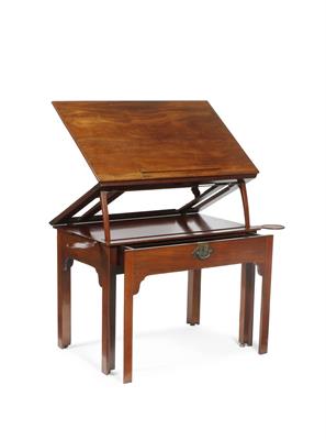 Lot 163 - A GEORGE III MAHOGANY ARCHITECTS TABLE